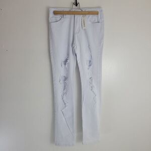 NWT Chantz Distressed White Denim Skinny Jeans.